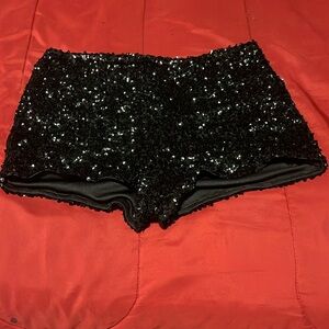 Charlotte Russe Black Sparkly Shorts. Size: Medium In Great Condition!